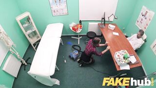 Hot Hospital Cute pigtailed cleaner sucks and fucks cock