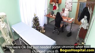 Patient feels better after doctor fucks pussy