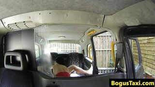 Busty UK taxi babe fucked through sluthatch