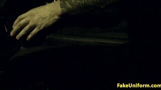 Policeman cums on english sluts face