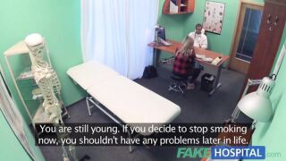 Hot Hospital Petite blonde deepthroats a thick dick