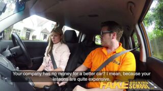 Hot Driving School Hot and lonely blonde Russian fucked