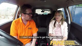 Hot Driving School Hot and lonely blonde Russian fucked