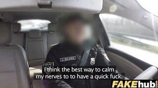 Hot Cop The uniformed policemans cum makes her late