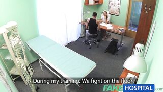 HotHospital Hot nurse massages patient before sucking