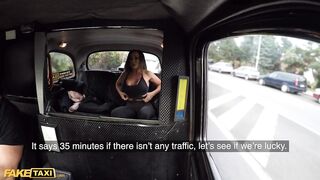 Hot Taxi Aussie body builder Aubrey Black gets her big tits
