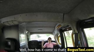 Squirting taxi brit fucked by bogus cabbie