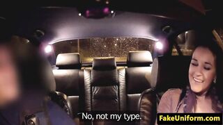Public british babe cocksucking cop in car