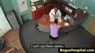 Doctor fucks hospital inspector on desk