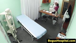 Cocksucking euro patient pussylicked by doc