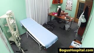 Cocksucking euro patient pussylicked by doc