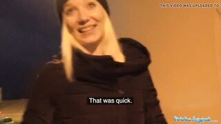 Public Sex Hot blonde fucks him for his cash offer