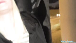 Public Sex Hot blonde fucks him for his cash offer