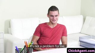 Casting euro babe in stockings pussyfucked