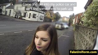Busty uk slut analfucked by uniformed cop
