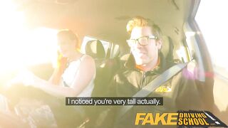 Hot Driving School Tattooed redhead craves instructors big