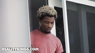 Mandi May Bends Over With Her Big Booty Turned In Damion's Direction Making Him Crazy To Fuck Her - Hot Videos