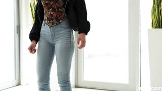 Petie amateur with that girl next door look fucking like you wouldn't believe