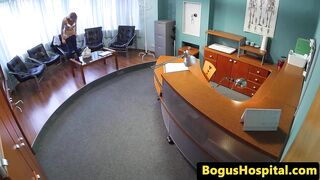 Euro patient fingered and fucked by doc