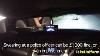 British babe doggystyled outdoors by cop