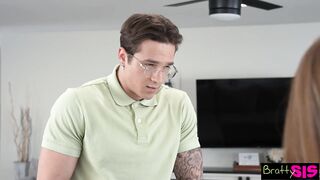 Redhead Bratty Step-Sis Myra Moans Discovers Stepbro has An Extra Large Cock He's been Hiding