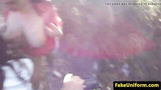 Cops pull over babe for trio in the park