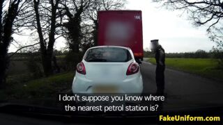 British redhead plowed outdoors by the police