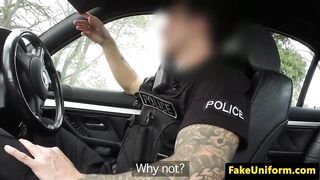 Married ginger Brit smashed outdoors by cop