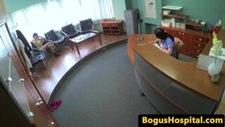 Amateur euro cocksucking doctor during exam