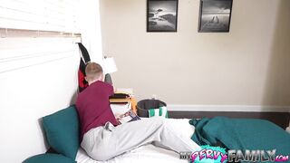 Stepmom Uses Big Natural Tits to Bribe Stepson