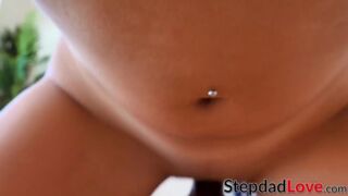 Slutty stepdaughter Chanel Grey dicked by lucky daddy