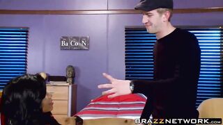 Danny D succumbs to Jenna J Foxxes huge tits and fucks her