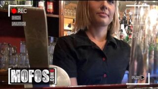 Sexy - Barmaid Rihanna Samuel Gets A Pounding And A Messy Cumshot From A Customer Behind The Bar