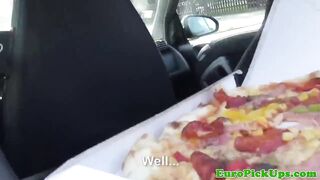 Picked up brunette shows her creampie