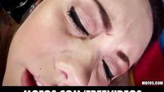 Biker girl with perfect set of tits is fucked doggystyle