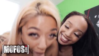 Stunning Babes Alexis Tae & Gia Dibella Make Charles Dera Watching Them Fucking Until His Dick Gets Hard - Sexy