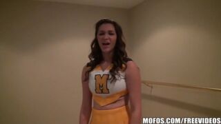 Hot -Mofos Cheerleader Holly shows her spirit