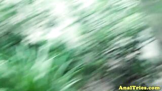 Anal first timer girlfriend in anal play