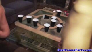 Partying loving amateurs get mouthful