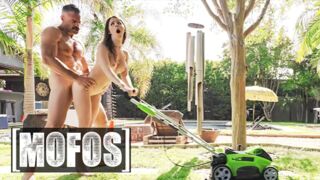 Sexy Charly Summer Needs Some Help Invites Charles Dera In Her Backyard But They End Up Fucking Instead - Hot