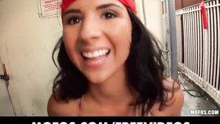 HOT natural exhibitionist fucks her man in public