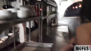 Latina Waitress's Kitchen Blowjob video starring Priya Price
