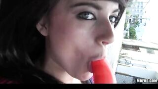 Hot -Horny young brunette Oxuanna fucks herself to orgasm