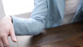Sexy Skinny Loud Moaning Blonde Fucks To Get The Job