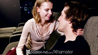 Sexy Russian Catarina Petrov fucked in home movie room
