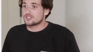 Stepmom helps out step son with his morning boner in secrecy
