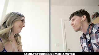 Busty MILF Karen Fisher Catches Stepsiblings Flashing