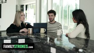 Naughty Step Mother Helps Her Stepson And His Gorgeous Girlfriend Shoot More Content For TeamSkeet