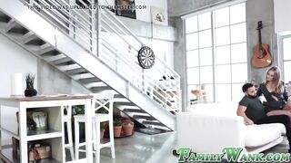 Cum blasted Daisy Stone ravaged with throbbing stepbro cock