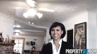 Sexy - Cute realtor makes dirty sex video with client